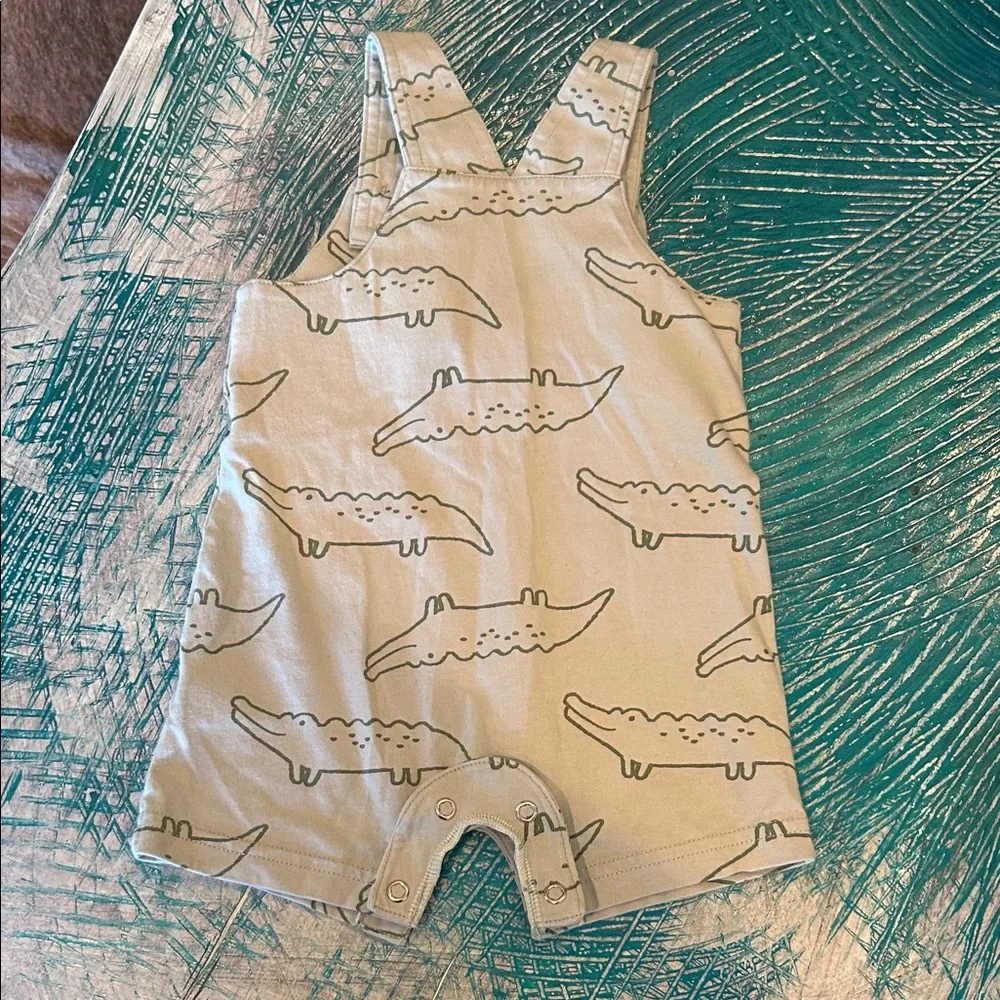 Carter's Tan Crocodile Print Overalls